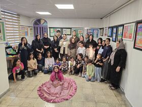 نمایشگاه نقاشی کودکان دهدشت؛ جلوه‌ای از خلاقیت کودکانه