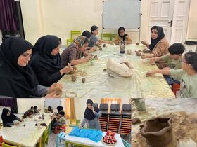 مشقِ مهربانی در مرکز بستک؛ دنیای کودکان بهزیستی با «قصه، رنگ و سفال» رنگین شد