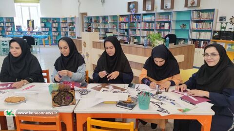 دوره تخصصی آموزش نقاشی‌خط برای مربیان و علاقه‌مندان کانون قم برگزار شد