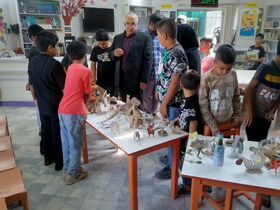 بازدید بخشدار رضویه ازمرکز فرهنگی، هنری کانون در روستای جیم‌آباد