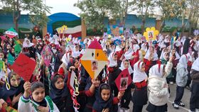 گزارش تصویری نواخته شدن زنگ هفته ملی کودک در کنگاور