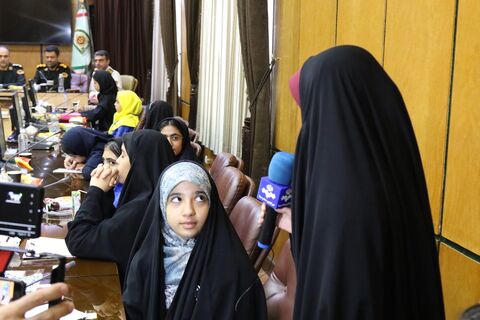 دیدار اعضای کانون پرورش فکری مازندران با فرماندهی انتظامی استان در هفته ملی کودک