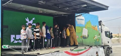 سفر تماشاخانه سیار کانون در لرستان -کوهدشت روستای بلوران