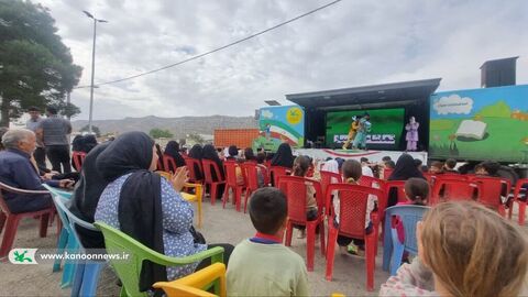 سفر تماشاخانه سیار کانون در لرستان -کوهدشت روستای بلوران
