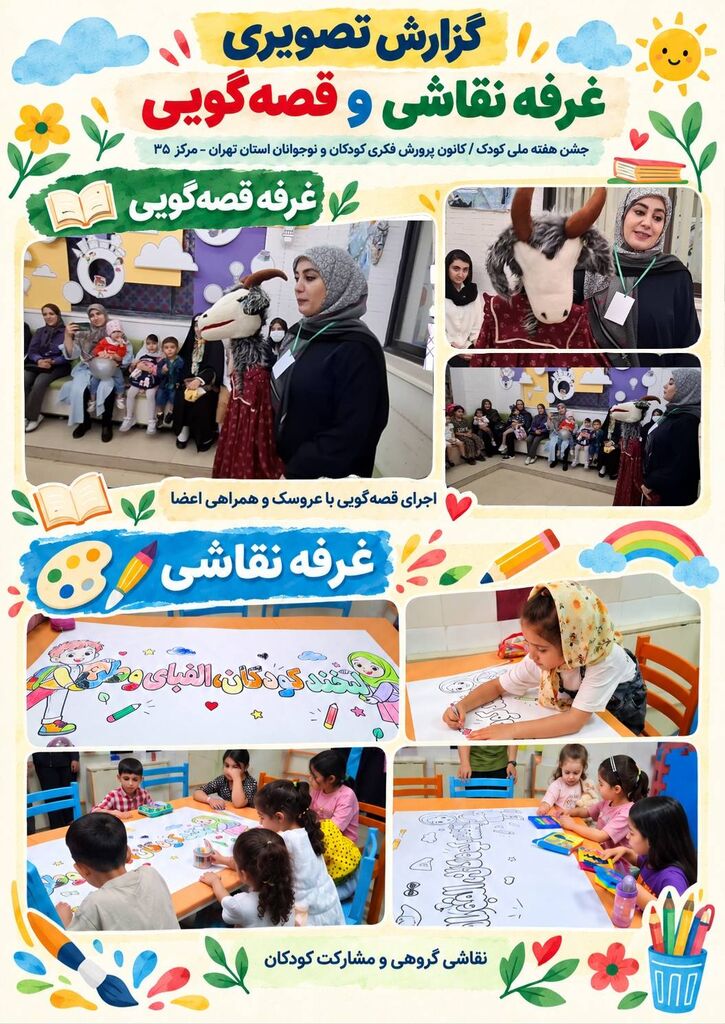 رویش لبخند کودکان در سایه وطن؛ جشن هفته ملی کودک در مرکز ۳۵