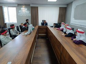 دیدار صمیمانه فرماندار اهر با استعدادهای کانون پرورش فکری تحت شعار «لبخند کودکان، الفبای وطن»