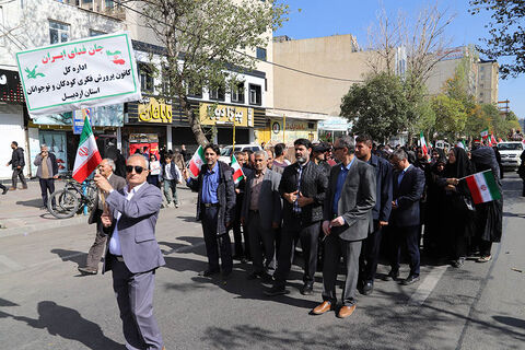 با حضور پرشور کارکنان و مربیان کانون در رزمایش ۱۰۰ هزار نفری جانفدایان حسینی
