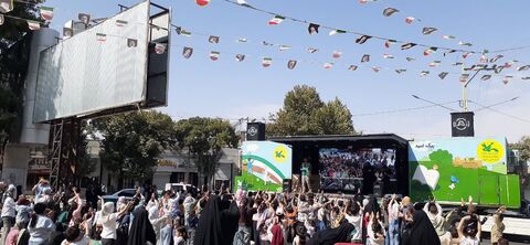 گزارش تصویری سفر «پیک امید» استان و ویژه‌برنامه‌های تماشاخانه سیار در سطح استان