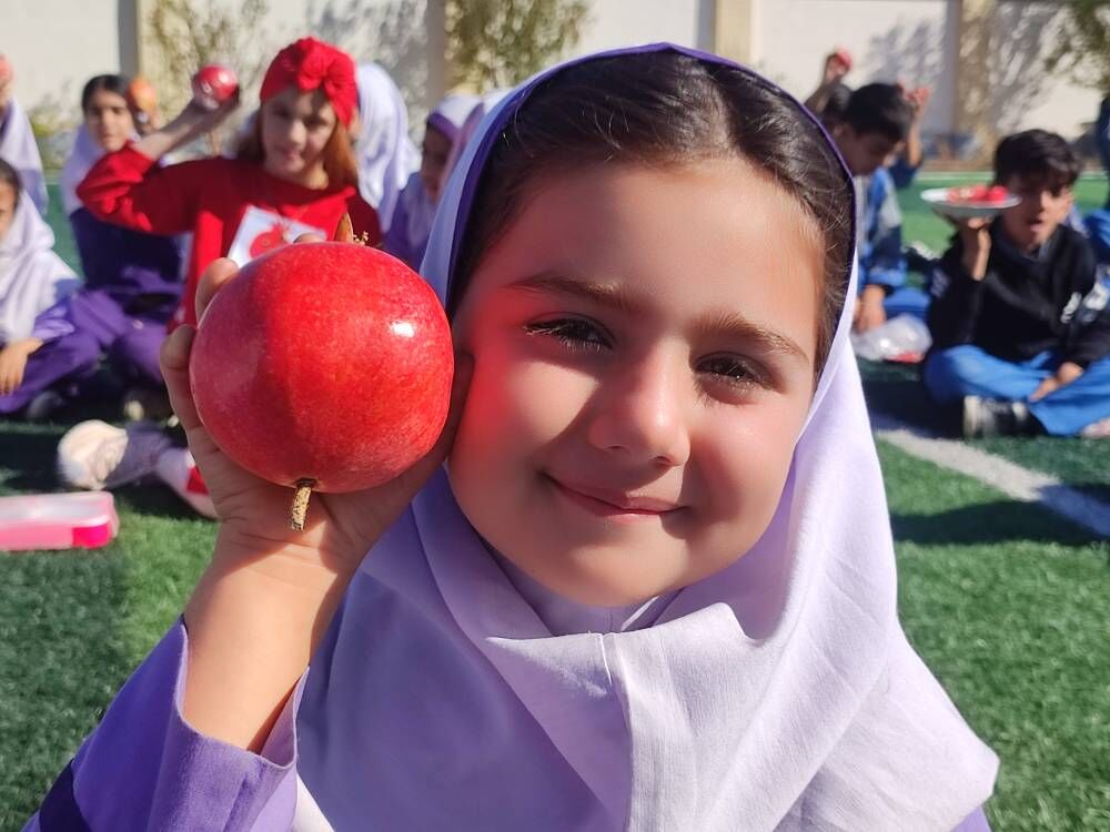 برپایی جشن شاداب انار با حضور کتابخانه سیار کانون در روستای جودانه میامی