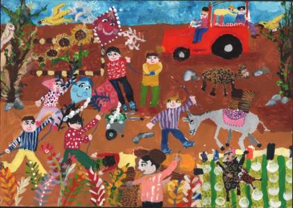 نقاشی پسر 10 ساله اصفهانی در میان آثار منتخب مسابقه پوستر سازمان فائو